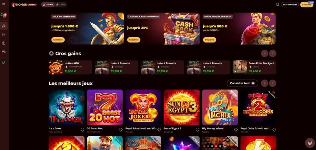 Roman Casino jeux